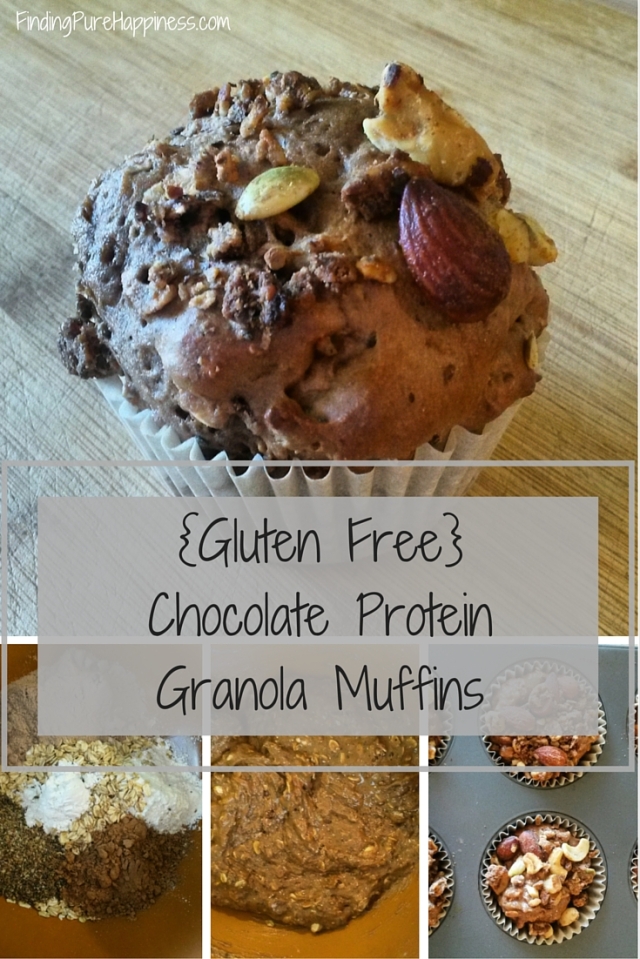 {Gluten Free} Chocolate ProteinGranola Muffins